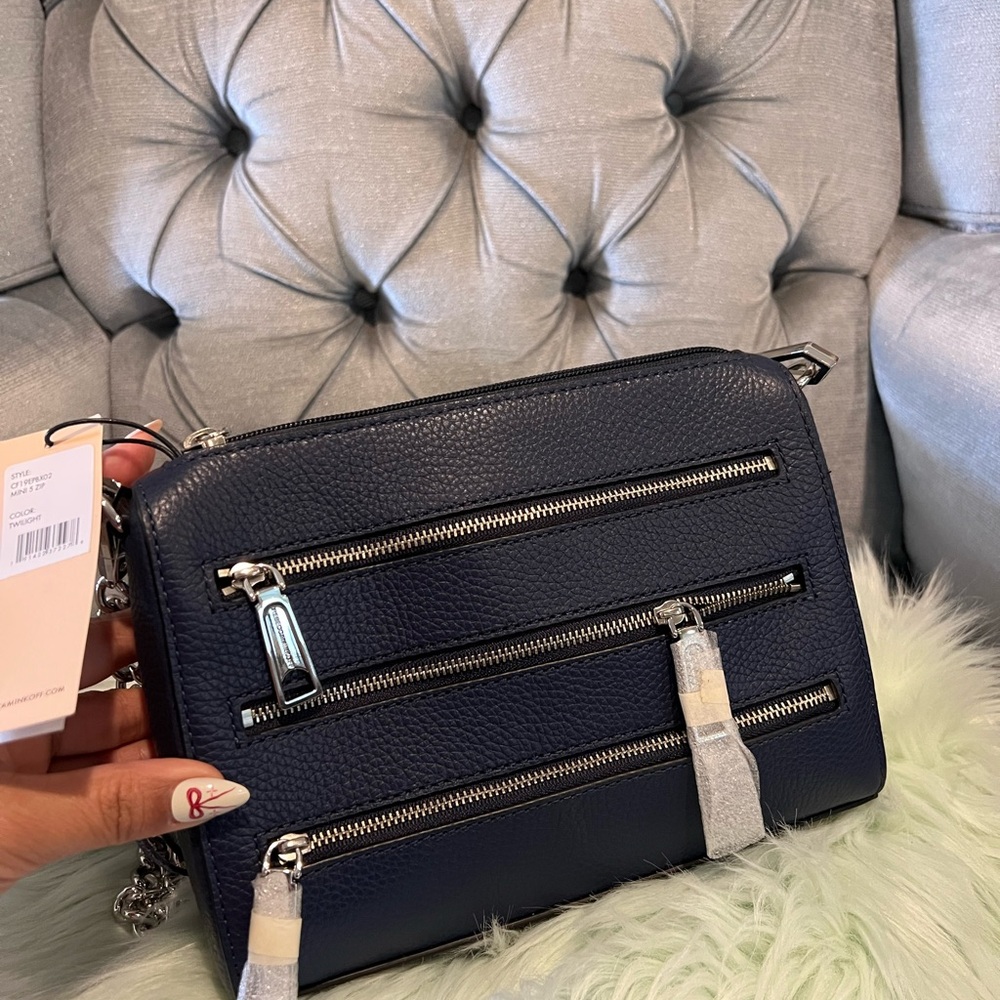 Rebecca Minkoff Blue Crossbody Bag Sleek Design - Picture 4 of 6